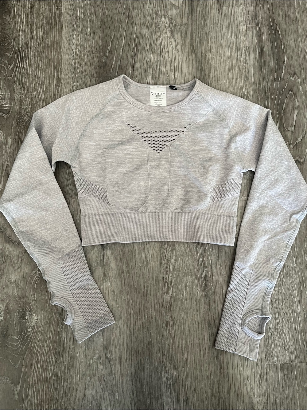 AYBL Seamless Long Sleeve Crop Too - Light Greg